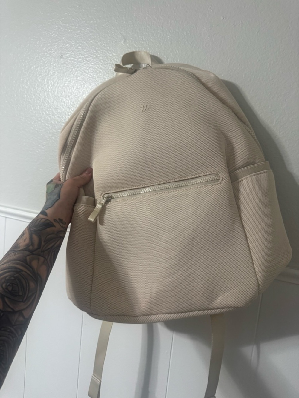 all in motion Cream Textured Everyday Backpack